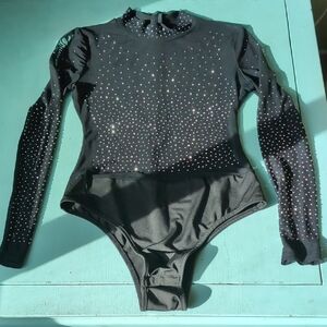 Black Sparkle Women's M One Piece